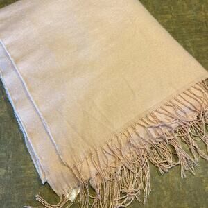 Divided by H&M Long Light Pink Scarf w Fringe Approx 82.5" x 31" Polyester Blend